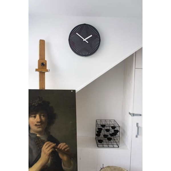 Väggklocka - NeXtime - Motion Star Röd - Ø 30 cm - Plast - Nutida design Röd