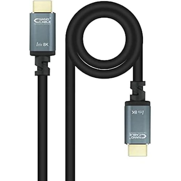 NANOCABLE 10.15.8005 - HDMI V2.1 IRIS 8K -kaapeli, tyyppi A/uros - tyyppi A/uros, musta, 5 m Svart