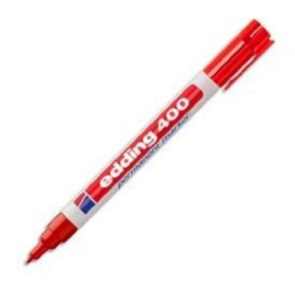 Permanent marker - EDDING - E400 - Fine bullet tip - Red - Pack of 10