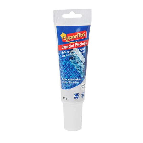 Speciallim för pooler - Supertite - Tub 150g - Vit - Tätningsmedel för nedsänkta material - A2774