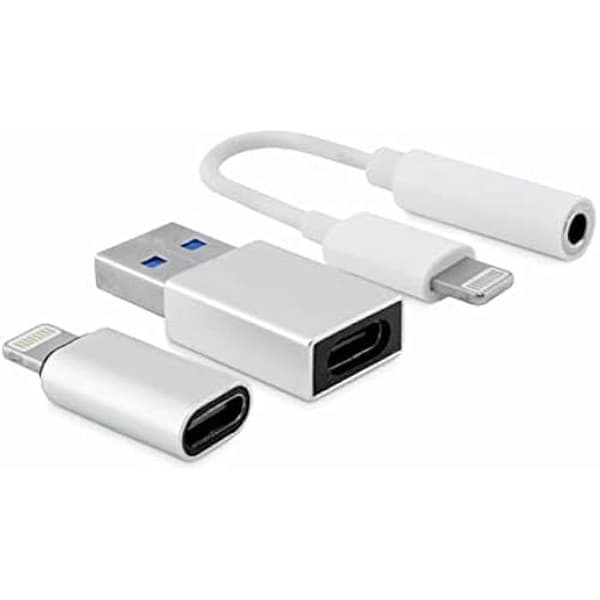 Liitäntäsarja - CoolBox - COO-CKIT-APPL - Lightning - 3,5 mm Jack - USB-C - 7 cm