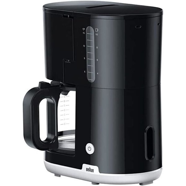 Filterkaffebryggare - BRAUN - Breakfast1 - OptiBrew-system - Automatisk avstängning - 10 koppar Svart