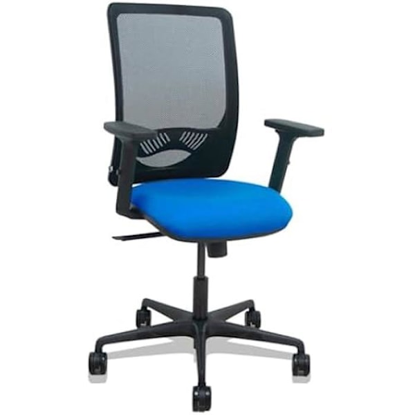 Zulema - Ergonomisk kontorsstol med synkront mekanism, 2D-armstöd - Svart andningsbar ryggstöd och Svart