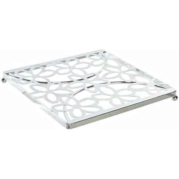Trivet - DKD Kodinsisustus - Hopea metalli - 18 x 18 x 1,5 cm - Pöytäkoristelu - Tyylikäs ja käytännöllinen Metalliskt silver