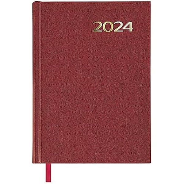 Agenda - DOHE - Daglig - 14 x 20 cm - Kunstlæder - 288 sider - 4 sprog Bordeaux