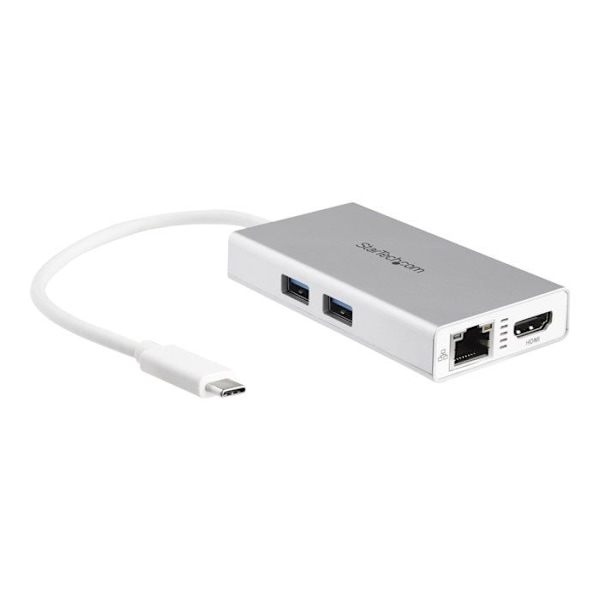 Multiport USB-C adapter - STARTECH.COM - HDMI 4K - Power Delivery - Sølv og hvid