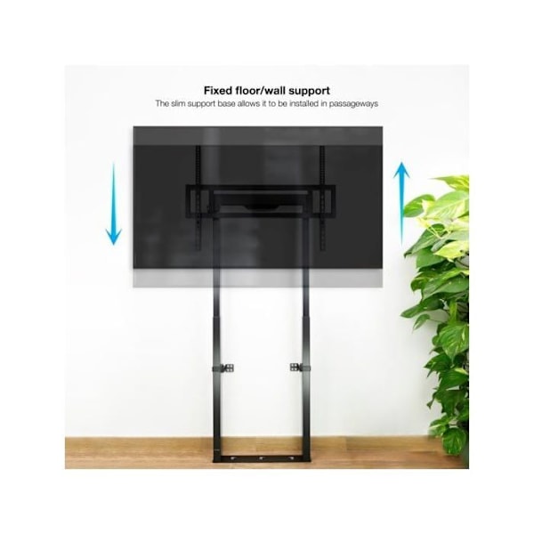 TooQ Hiperión Fast monterad golv/väggsupport för skärmar 55"-100" VESA 800x600 Maxvikt 120Kg Svart