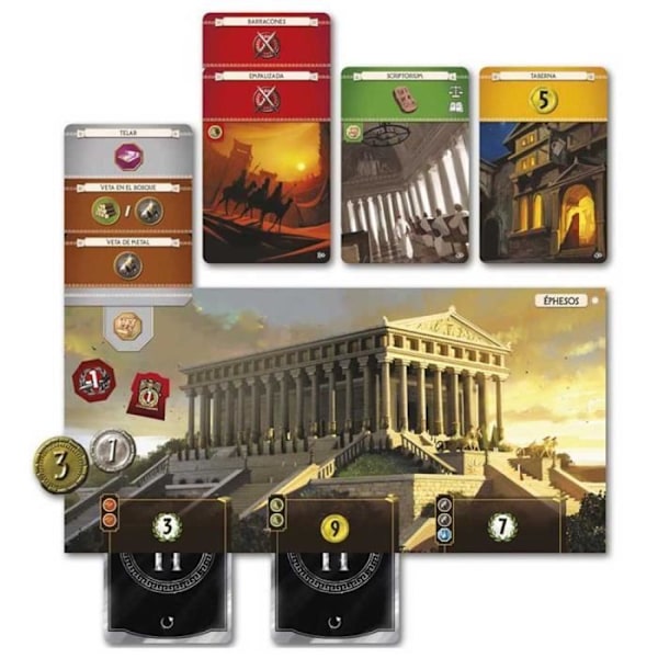 Kortspel - ASMODEE - 7 Wonders - 7 spelare - Ny Utgåva - 30 minuters spel