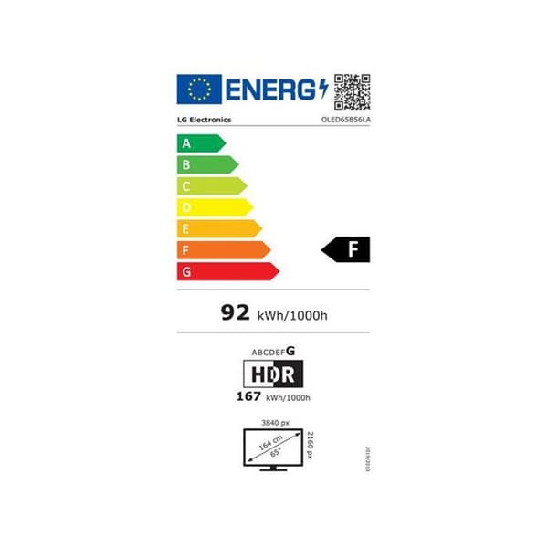 OLED 4K -televisio – LG – 65” – OLED65B56LA – Dolby Vision