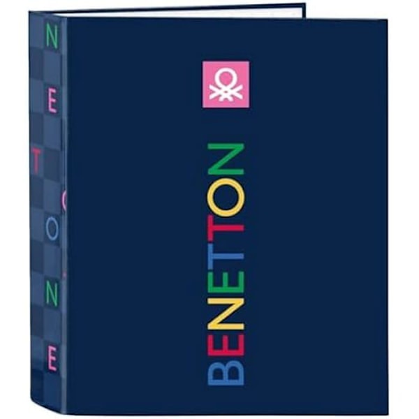 Kansio - SAFTA - Benetton DAMERO - 4 rengasta - Kovakantinen - Ihanteellinen lapsille Marine blå