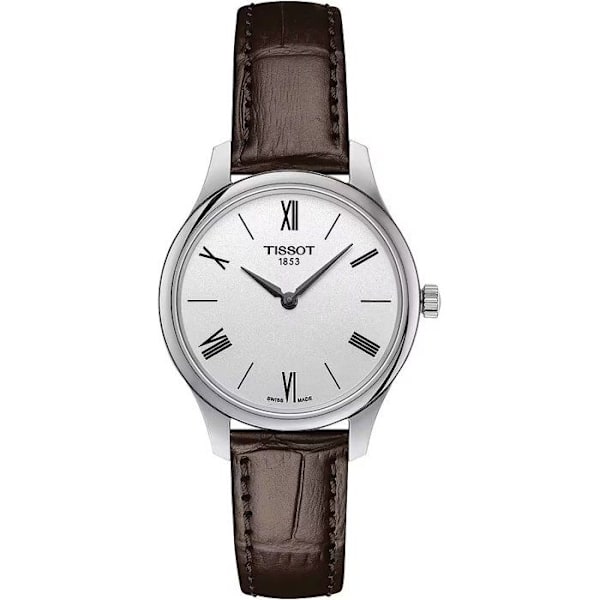 Ur - TISSOT - Tradition 5.5 Dame - Brun læder - Safirglas - Analogisk kastanj