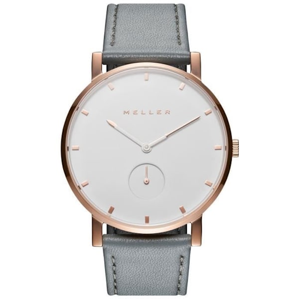 Klocka - MELLER - MAORI ROOS GREY 2R-1 - Quartz - Läder - Unisex Grå, rosa, vit