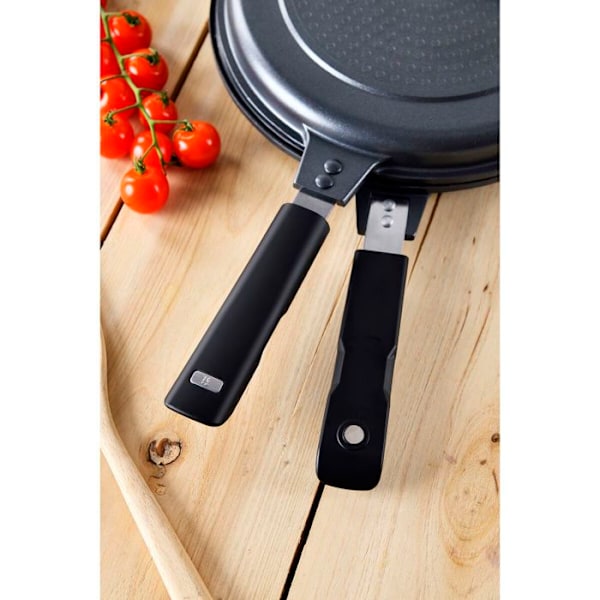 San Ignacio Polaris omeletpande Ø 26 cm Smedet aluminium Svart