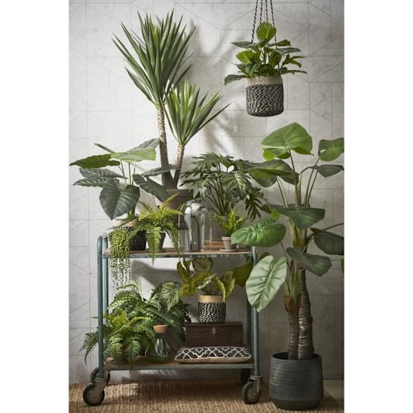 Glimmerdekorationer Yucca Konstgjorda växter - H120 x Ã˜70 cm Grön