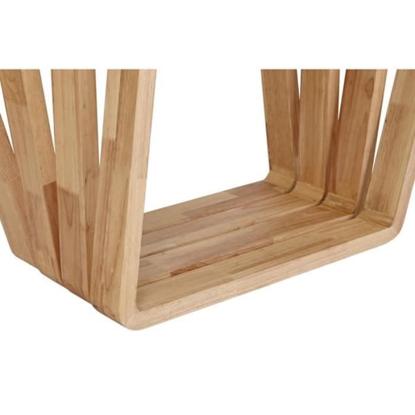 valnöt transparent brun glaskonsol (145 x 45 x 75 cm)