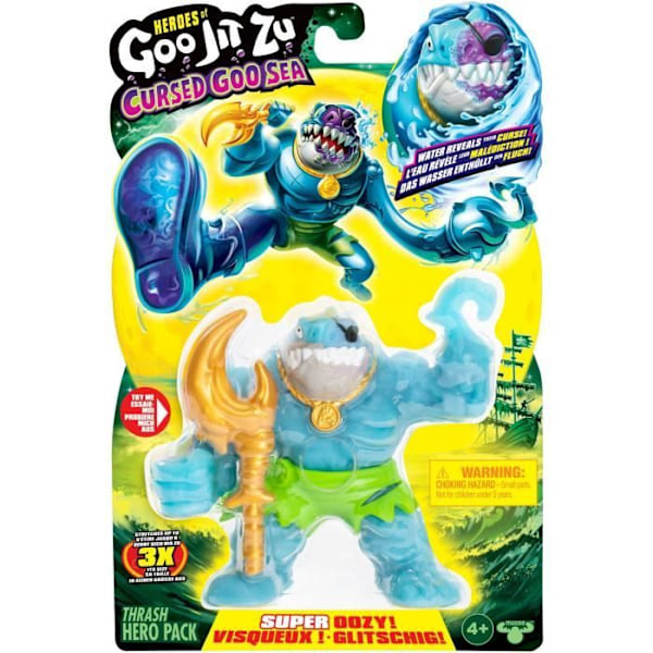 Figuriini - HEROES OF GOO JIT ZU - Kirottu Goomeri - GJZ Thrash - 11 cm Blå, lila