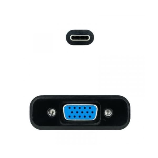 USB-C to VGA - Nanocable - Malli 10.16.4101-BK - 10 cm - Musta - USB 3.2 Gen 1