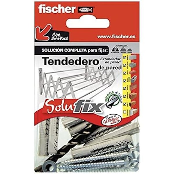 Seinäkuivausteline - FISCHER - SOLUFIX - Käytännöllinen - Tilaa säästävä - Helppo asentaa