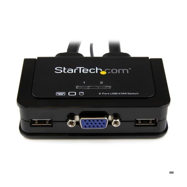 KVM-switch USB VGA med 2 porte - STARTECH - KVM-switch - USB-drevet - Sort