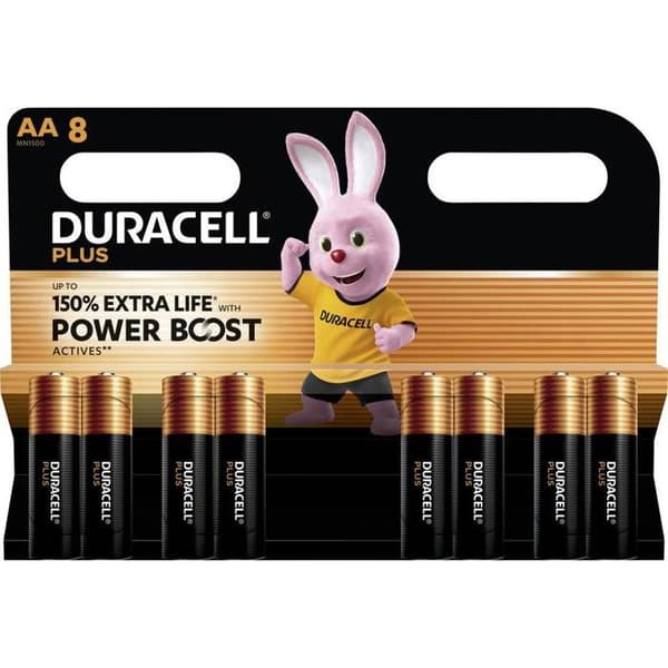 Duracell Plus Power Boost Pile LR6 (AA) alkalinen 1.5 V 8 kpl