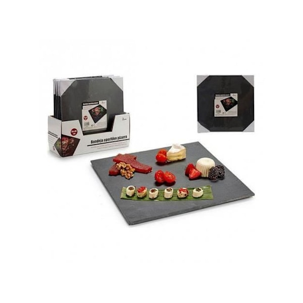 BigBuy Home - Slate Aptizer Set (30 x 0,5 x 30 cm)