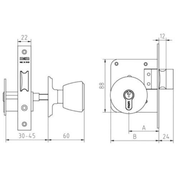 MÄSSING LATCH 1561 mars 60 MCM