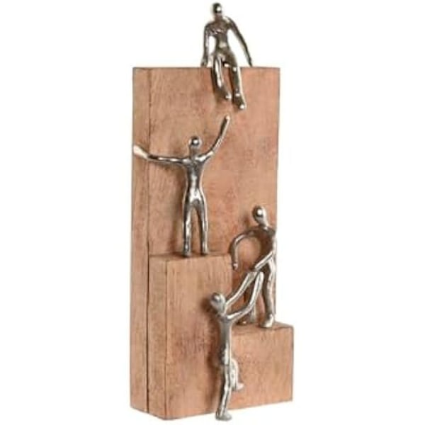 Dekorativ statyett - HOME ESPRIT - Silverbrun - 15 x 10 x 39 cm - Flerfärgad - Inomhus
