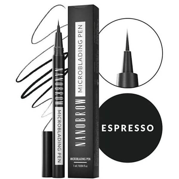 Nanobrow Espresso Microblading Eyebrow Pencil - kulmakarvojen kynä, microblading-efekti, korostaa, tiivistää ja täyttää kulmakarvat