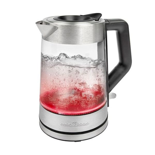 Kedel - PROFICOOK - WKS 1190 - 1,7 Liter - Glas og Rustfrit Stål - Trådløs
