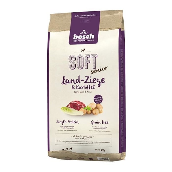 Senior Hundefoder - Bosch - HPC Plus - Gedde/Kartoffel - 12,5 kg - Sort