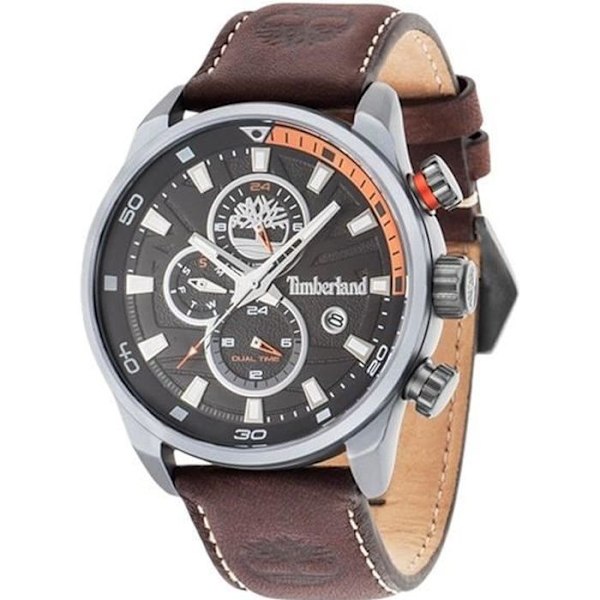 Ur - TIMBERLAND - TBL14816JLU-02A - Chronograf - Læder - Vandtæthed 30 Atm Brun