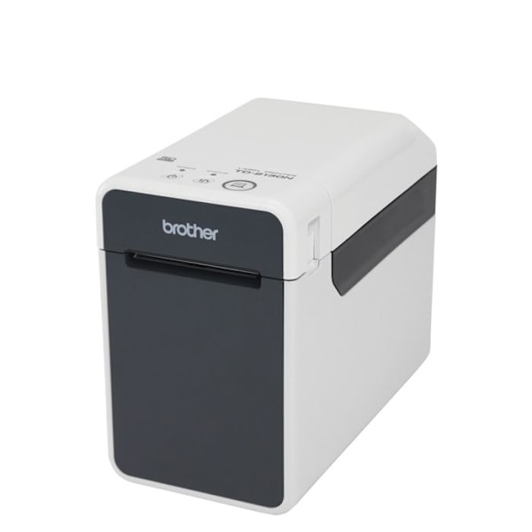 Brother TD-2130N etiketprinter - Termisk overførsel - USB og Ethernet - 300dpi Sort, Grå