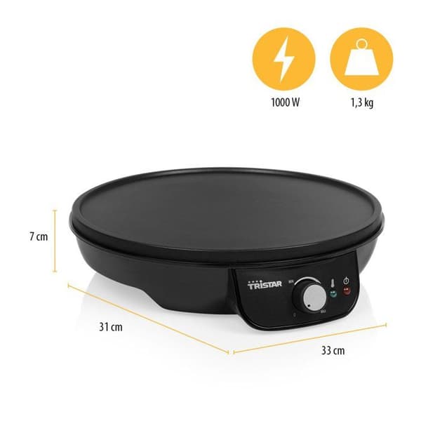 Tristar Crepe maker 1000 W 30 cm Musta