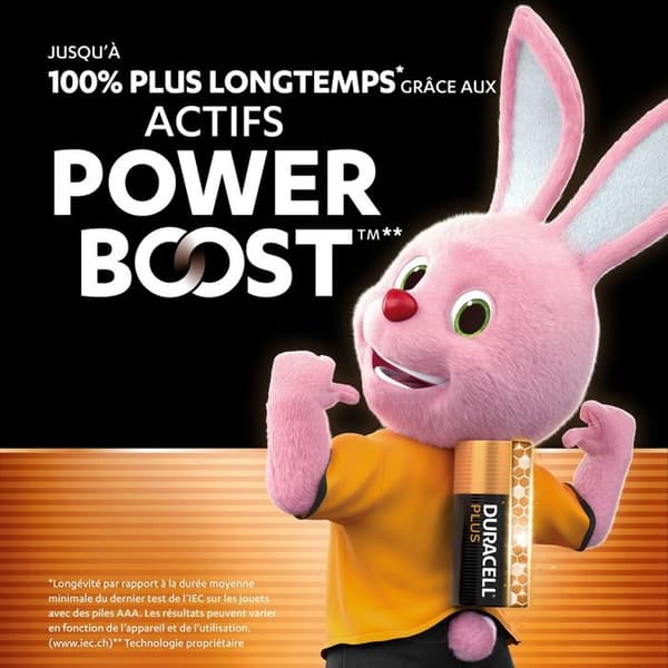 Duracell Plus Power Boost MN2400 Pile LR3 (AAA) 1,5 V 16 kpl