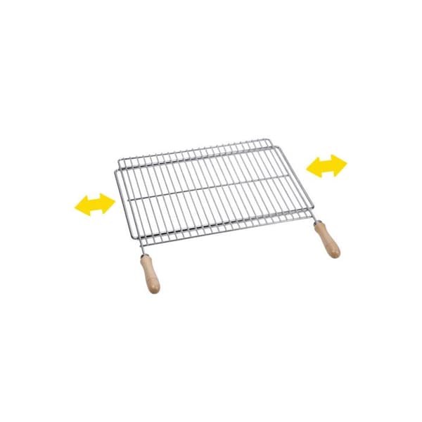 Utdragbar grill - Zing - 70x40 cm Rostfritt stål