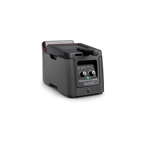 Klassisk Tefal Clear Duo Fritøse, Mindre røg og lugt, Sort, FR600810