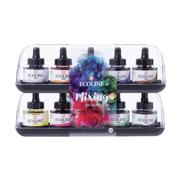 Ecoline akvarelsæt blandefarver - 10 x 30 ml
