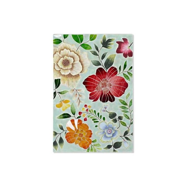 Canvas DKD Home Decor Glas Flowers Canvas (80 x 4 x 120 cm)