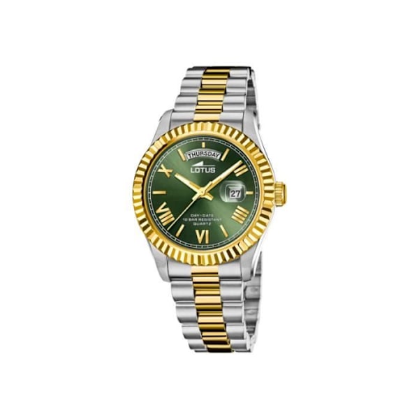 Montre - LOTUS - Freedom - Tof Bicolore - Vandtæt 10 Atm - Grøn Urskive Grön, Silver