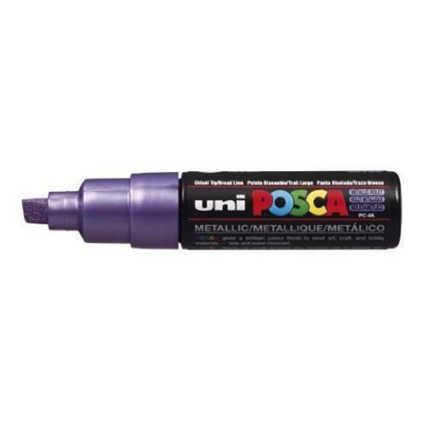 Marker - Uni-Ball - PC8K - Metal Violet - Broad Tip - Pack of 6 Lila metall