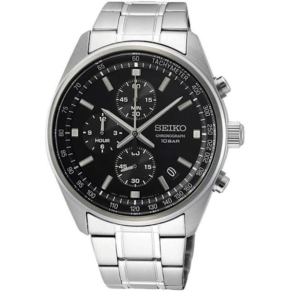 Ur - Seiko - Neo Sport SSB379P1 - Sort urskive - Rustfrit stål - 10 atm Svart
