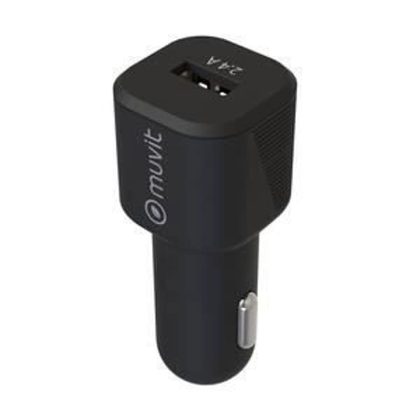 MUVIT FOR CHANGE Biloplader 1 USB 2.4A (12W) - Sort Sort