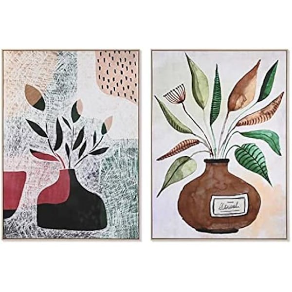 Ram - DKD HEMINNREDNING - Standard - Flerfärgad - Canvas och polystyren - 102,5 x 4,3 x 142,6 cm Flerfärgad