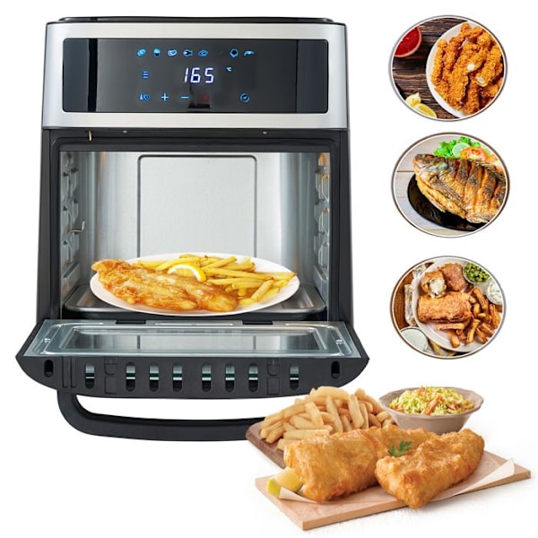 Fire Friteuse med Varmluft 13 L uden Olie, 8 Programmer, Temperatur 40-200 °C Adler AD6309 2500W 03168