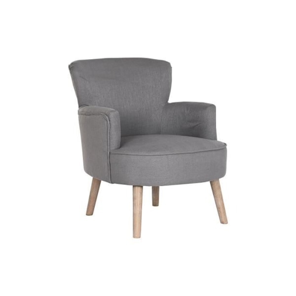 mörkgrå trädstol i polyester
