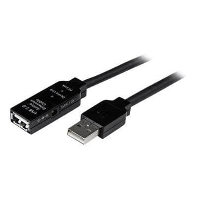 Aktiivinen USB 2.0 jatkojohto - STARTEC - 5 m - Musta