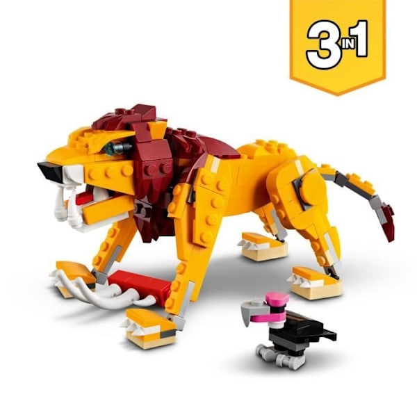 LEGO® Creator 3-i-1 vild løve - dyreminifigurer - byggelegetøj
