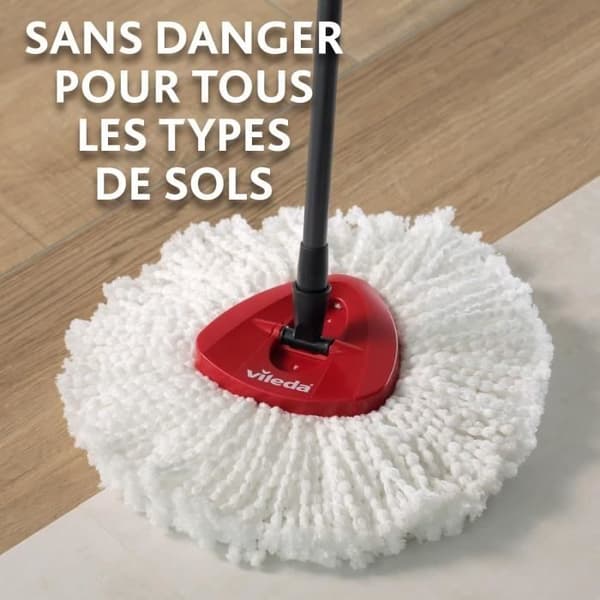 VILEDA EasyWring & Clean Broom Refill - Microfiber Hvid og rød