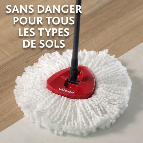 VILEDA EasyWring & Clean Broom Refill - Mikrokuitu Vitt och rött