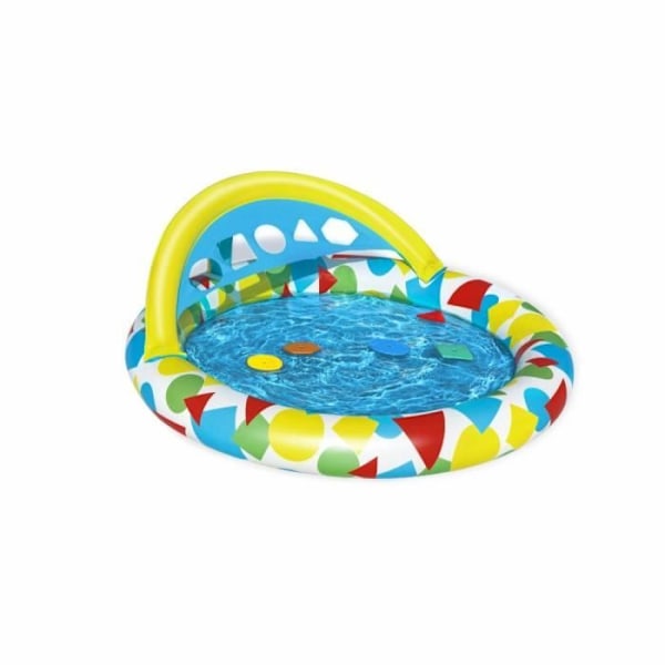 Oppustelig pool - Splash & Learn - 120x117x46cm - Færdighedsspil - Markise Blå